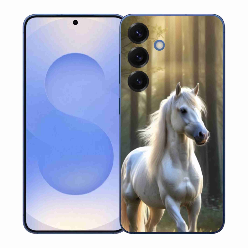 Gelový kryt mmCase na Samsung Galaxy S26+ - bílý kůň 3