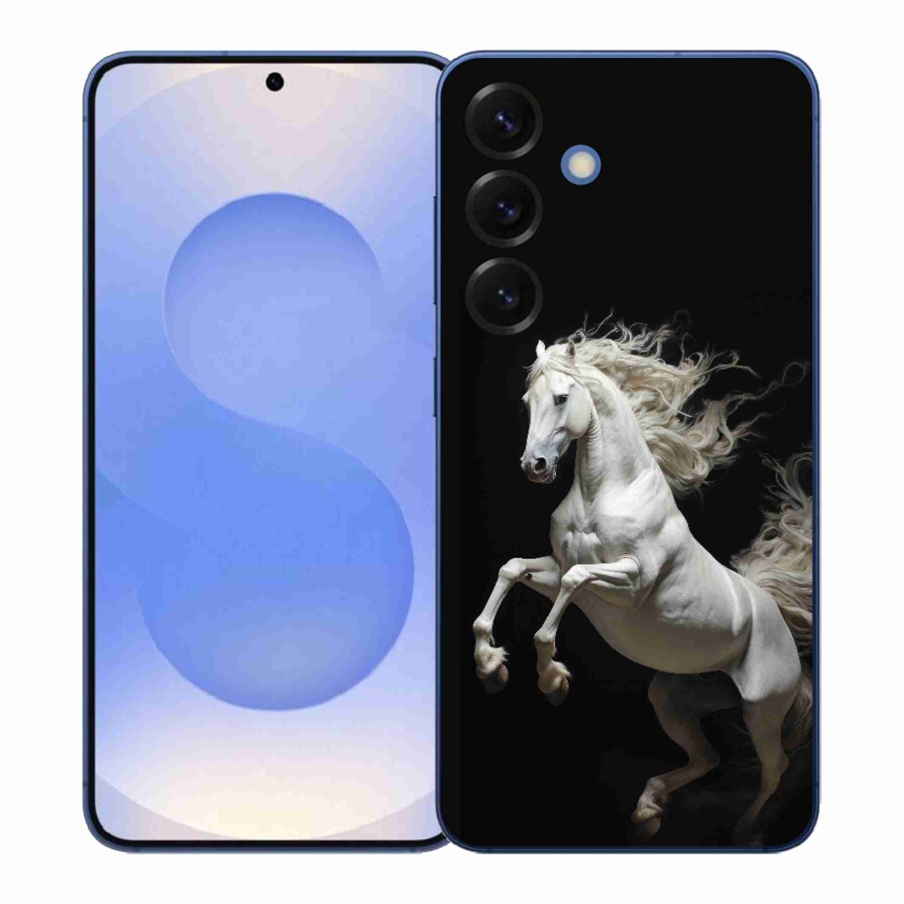 Gelový kryt mmCase na Samsung Galaxy S26+ - bílý kůň 4