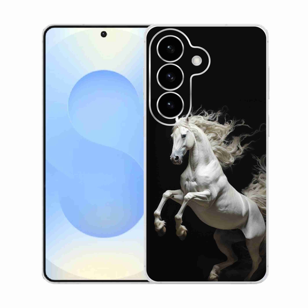 Gelový kryt mmCase na Samsung Galaxy S26  - bílý kůň 4