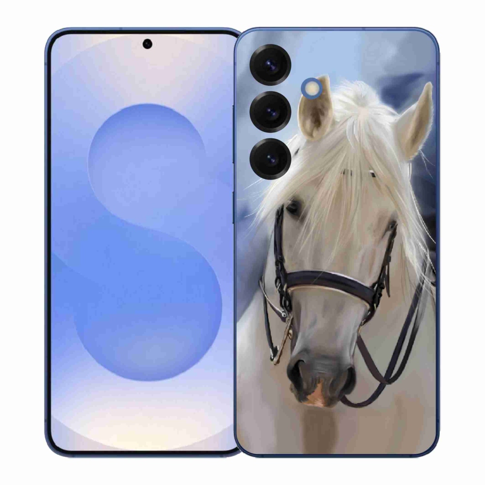 Gelový kryt mmCase na Samsung Galaxy S26+ - bílý kůň