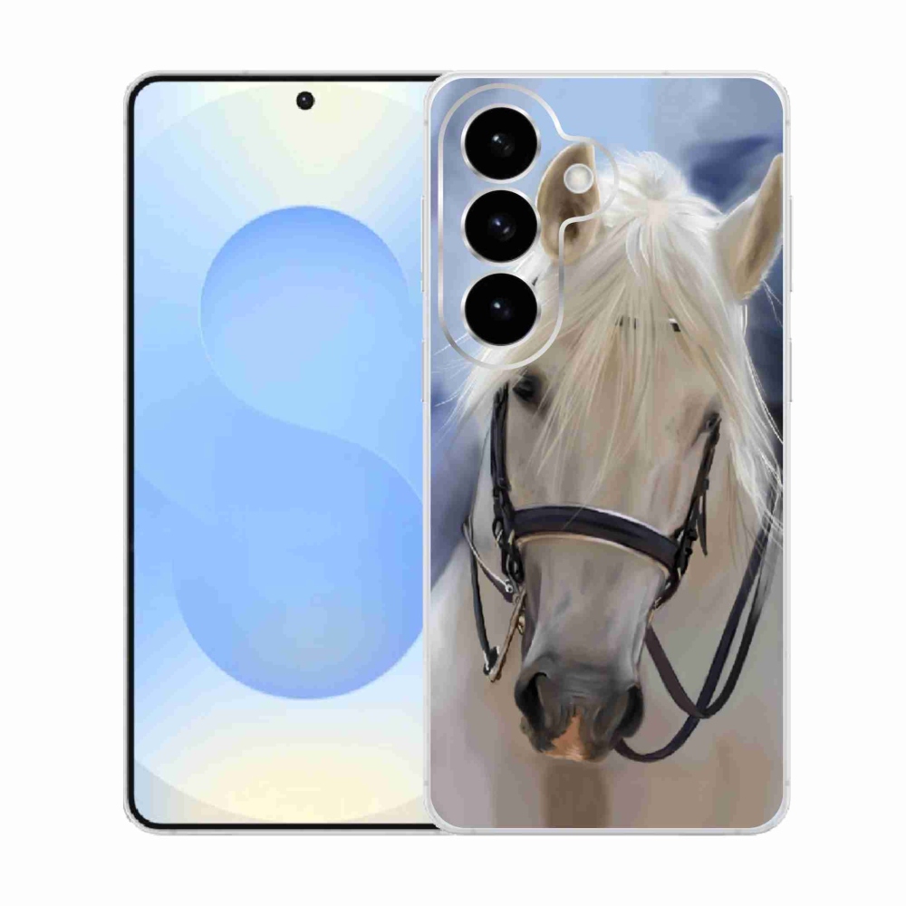 Gelový kryt mmCase na Samsung Galaxy S26  - bílý kůň