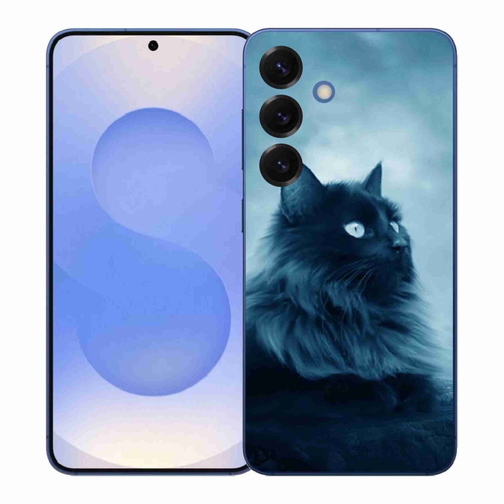 Gelový kryt mmCase na Samsung Galaxy S26+ - černá kočka 1