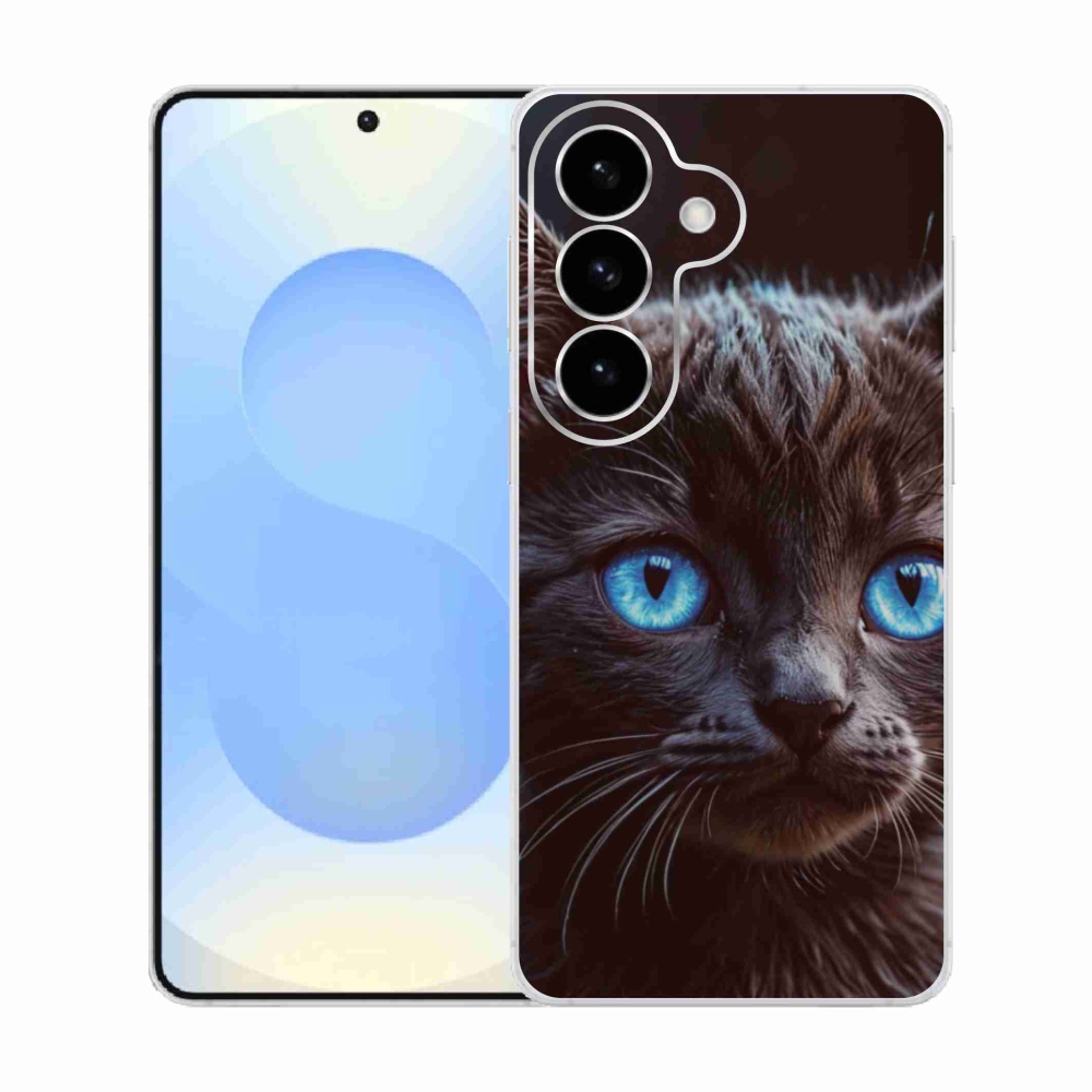 Gelový kryt mmCase na Samsung Galaxy S26  - černé kotě 2