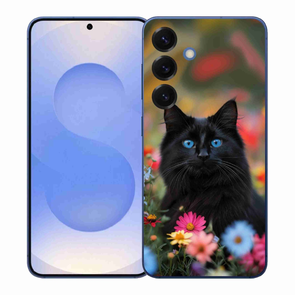 Gelový kryt mmCase na Samsung Galaxy S26+ - černé kotě 4