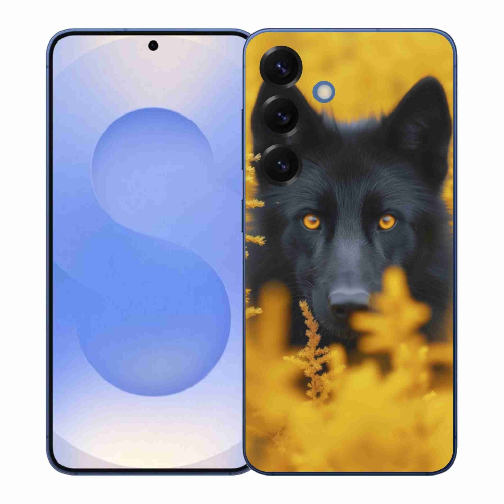 Gelový kryt mmCase na Samsung Galaxy S26+ - černý vlk 2