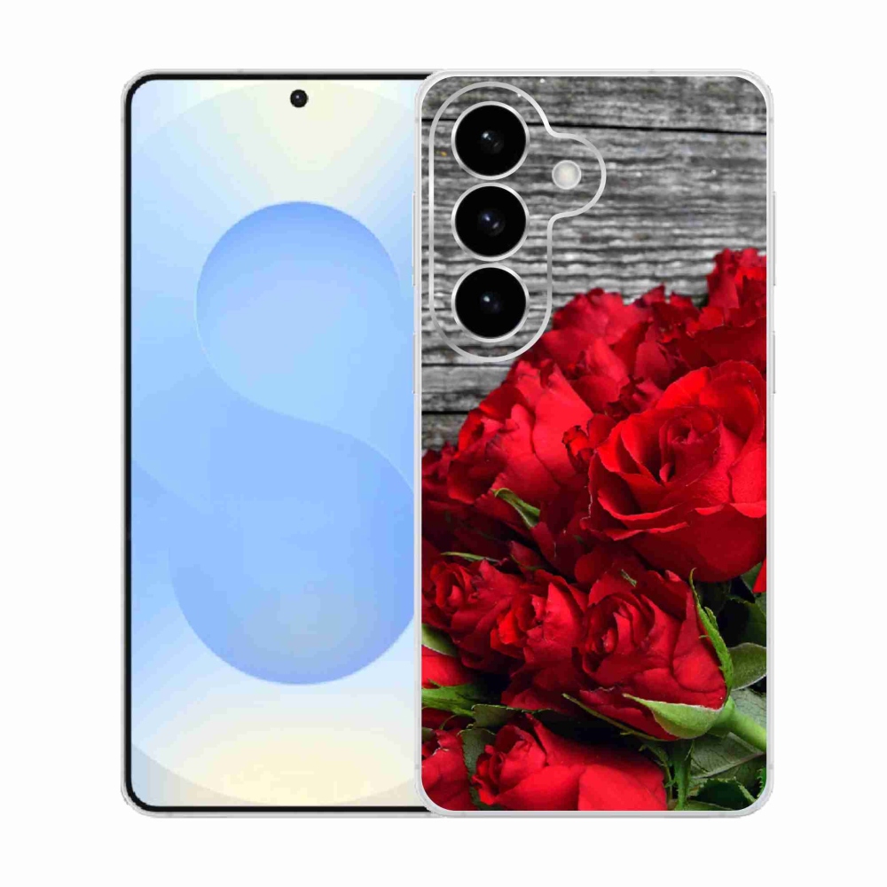 Gelový kryt mmCase na Samsung Galaxy S26  - červené růže