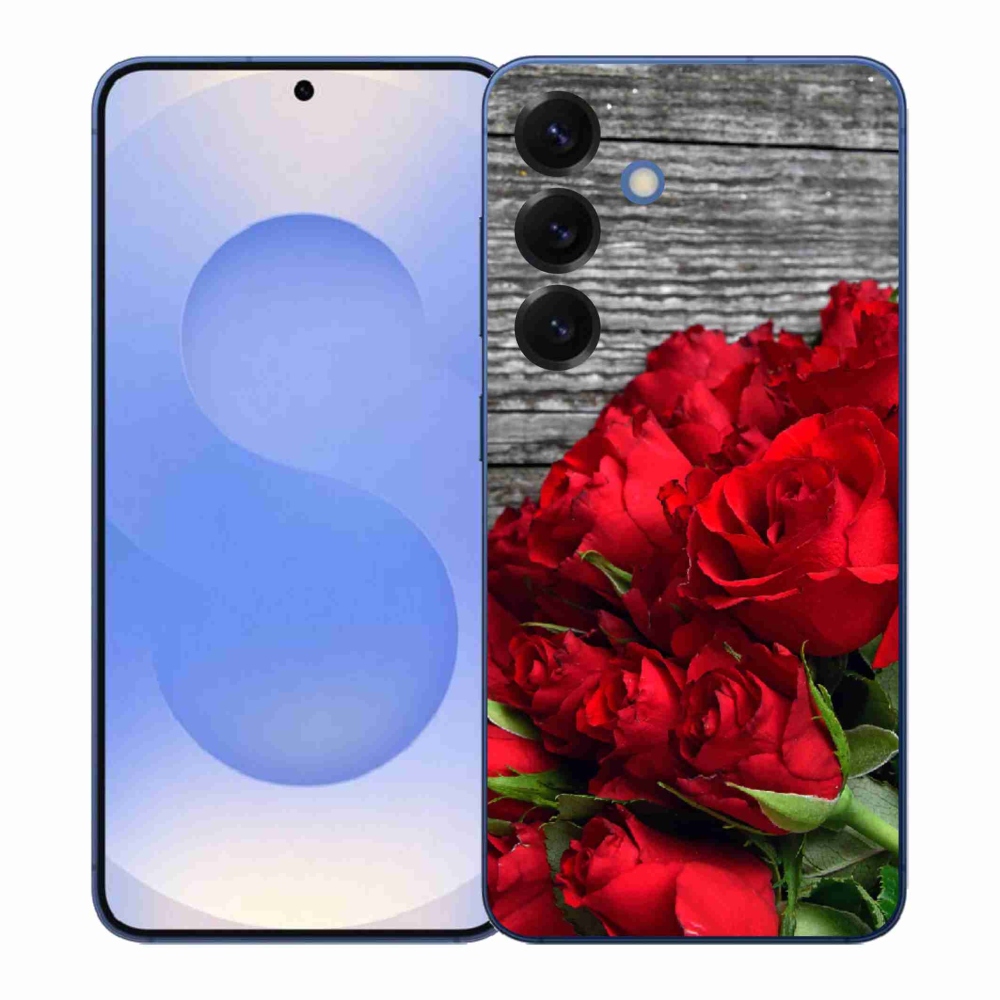 Gelový kryt mmCase na Samsung Galaxy S26+ - červené růže