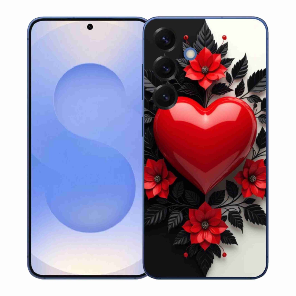 Gelový kryt mmCase na Samsung Galaxy S26+ - červené srdce