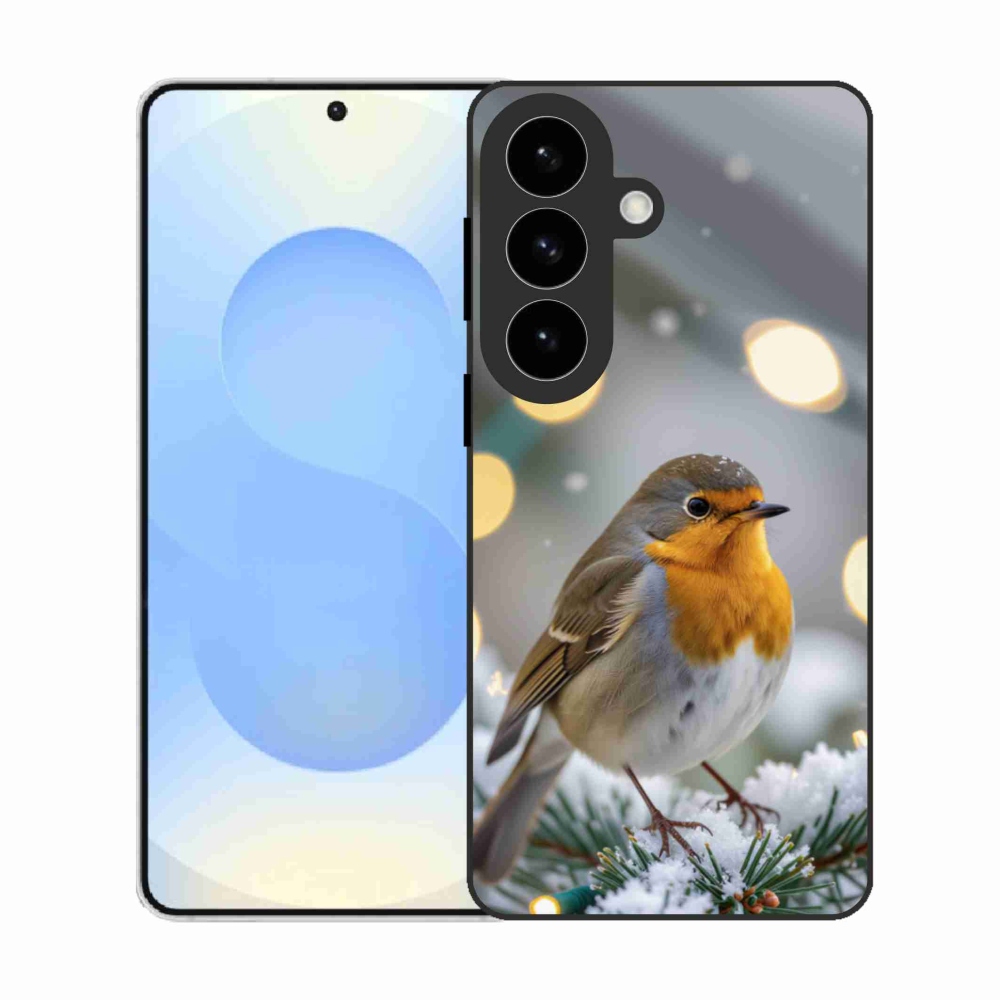 Gelový kryt mmCase na Samsung Galaxy S26 - červenka v zimě