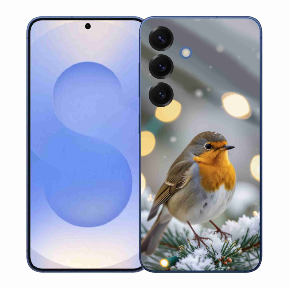 Gelový kryt mmCase na Samsung Galaxy S26+ - červenka v zimě