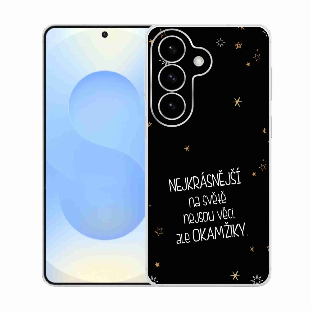 Gelový kryt mmCase na Samsung Galaxy S26  - citát 4 černé pozadí