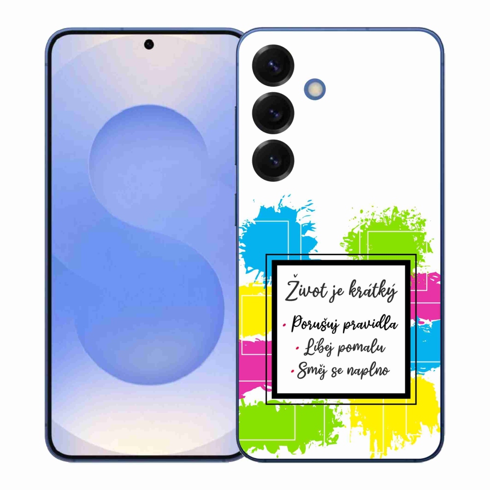 Gelový kryt mmCase na Samsung Galaxy S26+ - citát 5 bílé pozadí