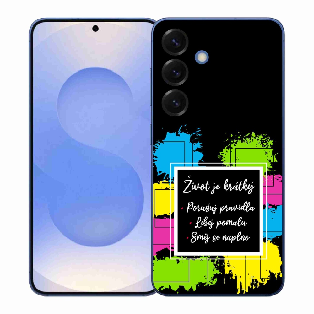 Gelový kryt mmCase na Samsung Galaxy S26+ - citát 5 černé pozadí