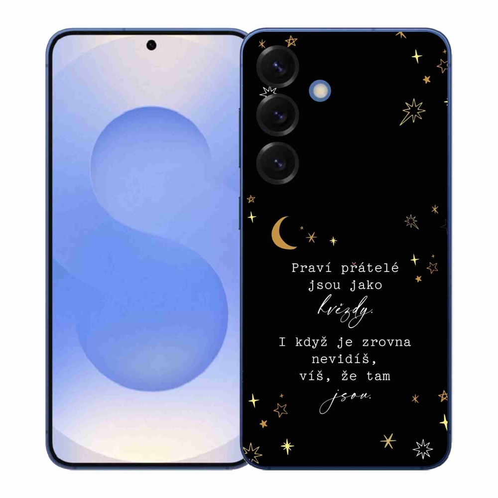 Gelový kryt mmCase na Samsung Galaxy S26+ - citát 6 černé pozadí