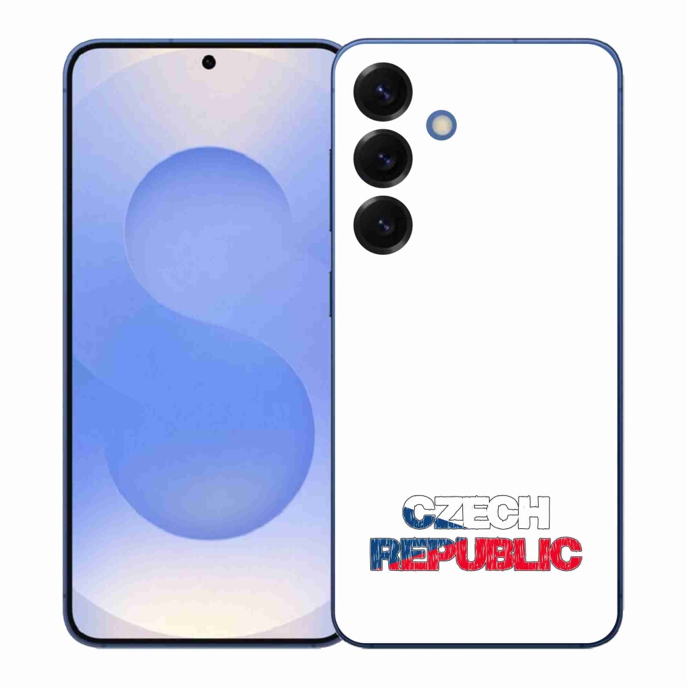 Gelový kryt mmCase na Samsung Galaxy S26+ - Czech Republic bílé pozadí