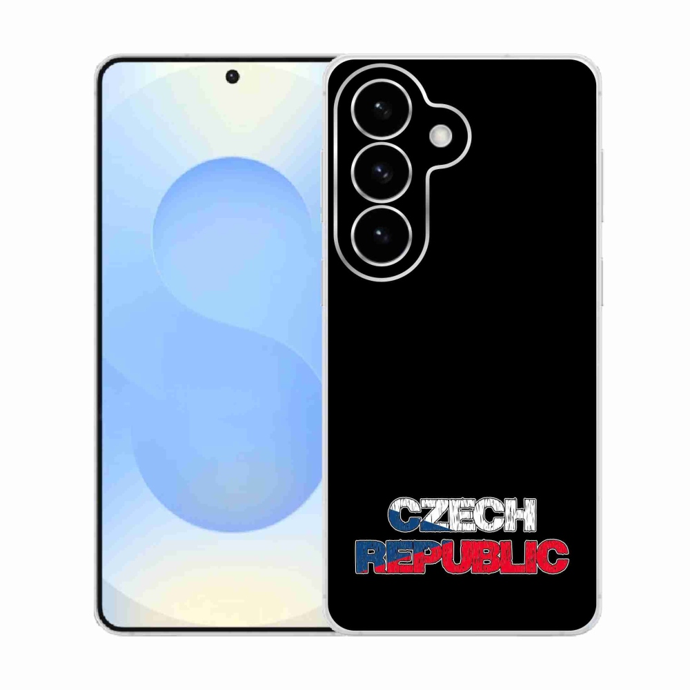 Gelový kryt mmCase na Samsung Galaxy S26  - Czech Republic černé pozadí