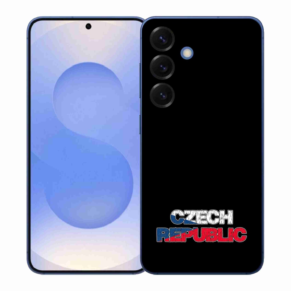 Gelový kryt mmCase na Samsung Galaxy S26+ - Czech Republic černé pozadí
