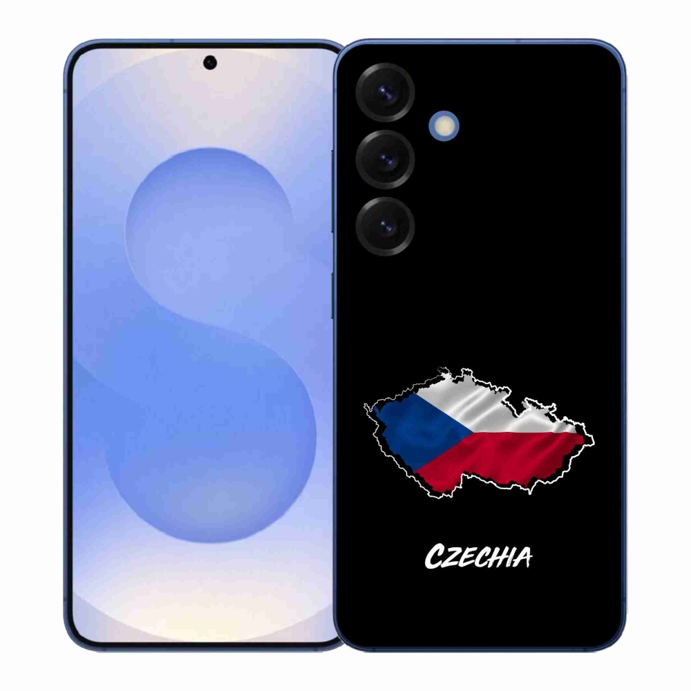Gelový kryt mmCase na Samsung Galaxy S26+ - Czechia černé pozadí
