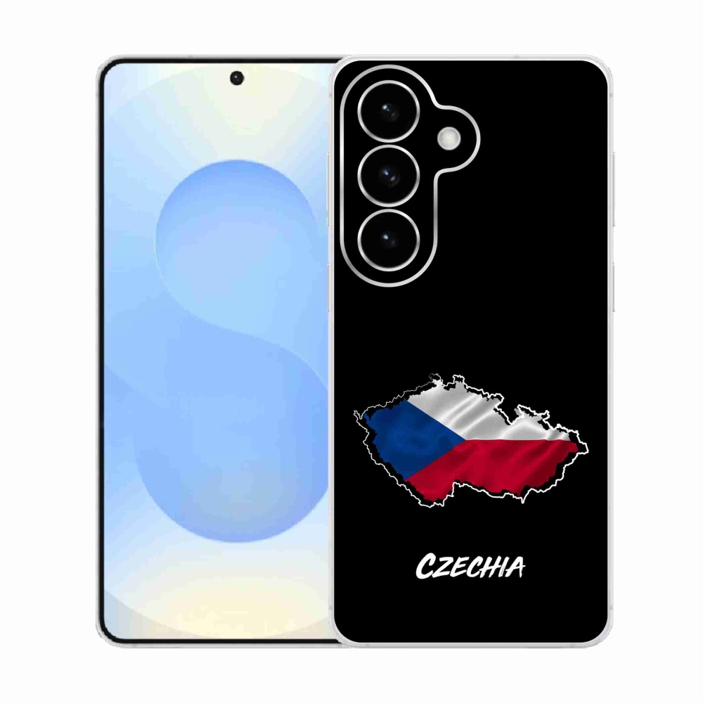 Gelový kryt mmCase na Samsung Galaxy S26  - Czechia černé pozadí