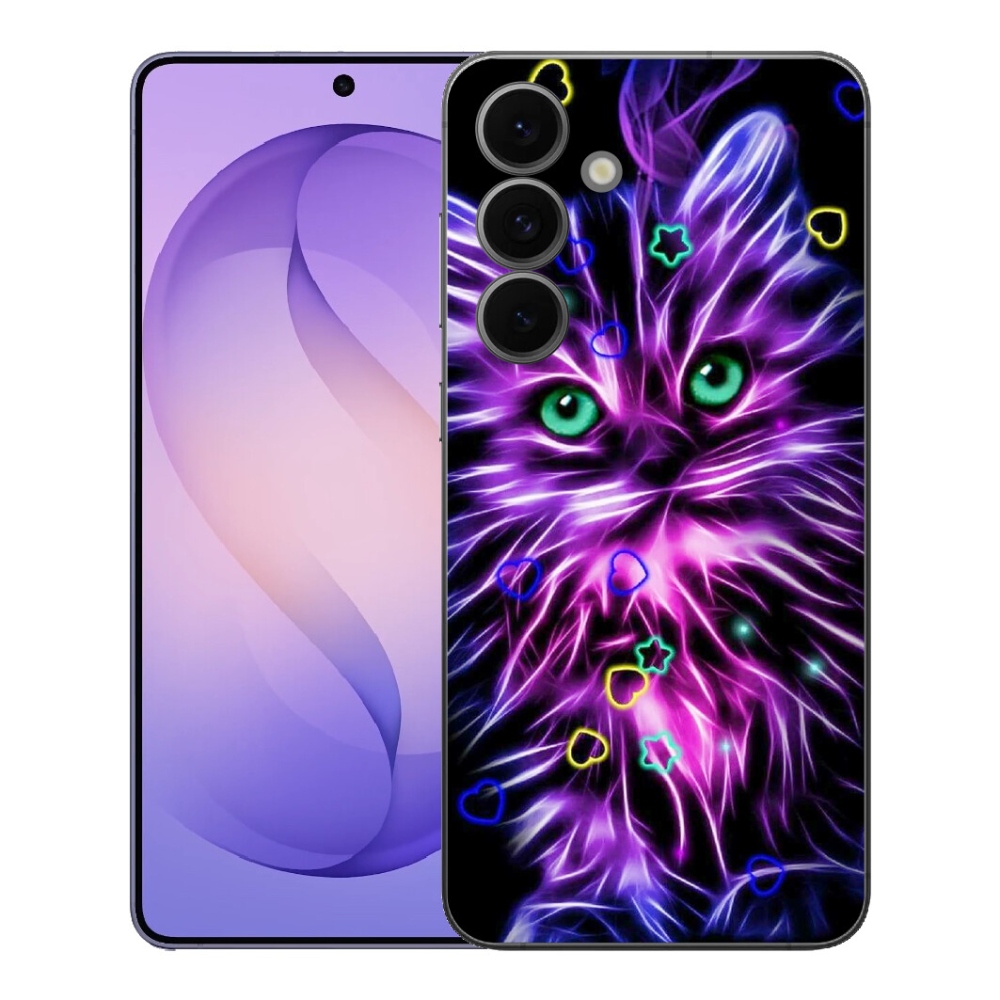 Gelový kryt mmCase na Samsung Galaxy S26 FE - abstraktní kočka