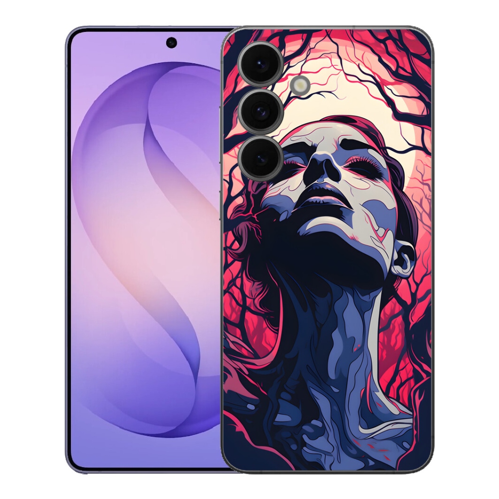 Gelový kryt mmCase na Samsung Galaxy S26 FE - abstraktní obličej
