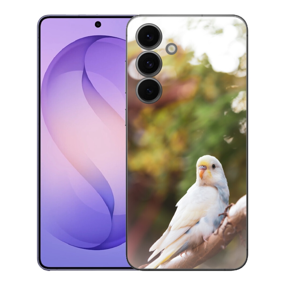 Gelový kryt mmCase na Samsung Galaxy S26 FE - andulka bílá