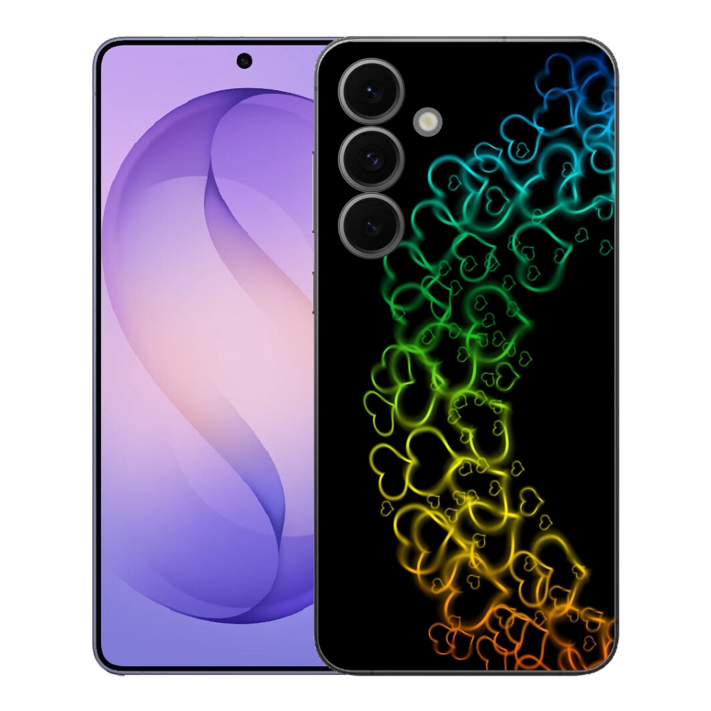 Gelový kryt mmCase na Samsung Galaxy S26 FE - barevná srdíčka