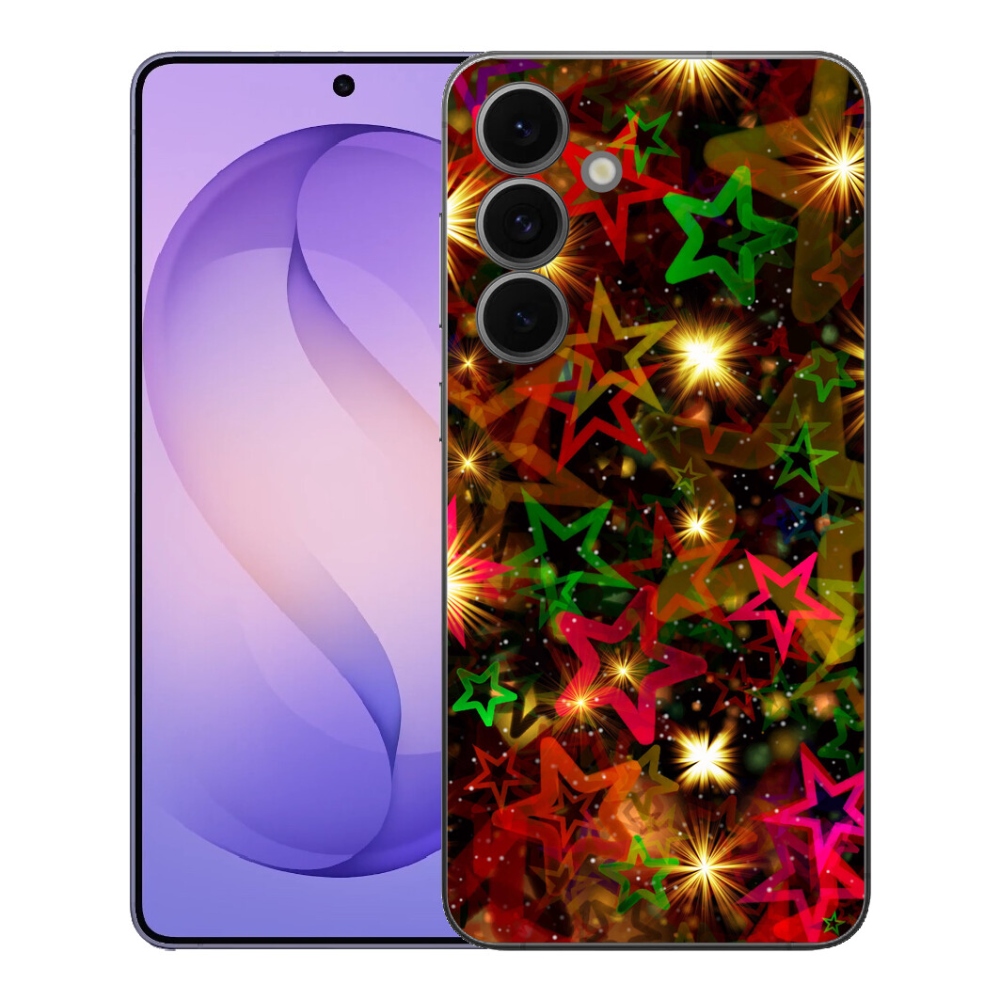 Gelový kryt mmCase na Samsung Galaxy S26 FE - barevné hvězdičky