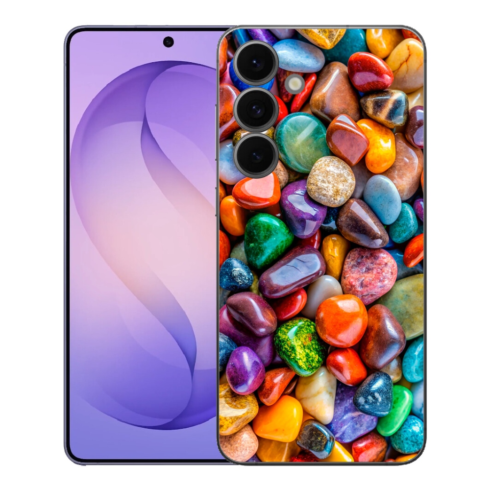 Gelový kryt mmCase na Samsung Galaxy S26 FE - barevné kamínky