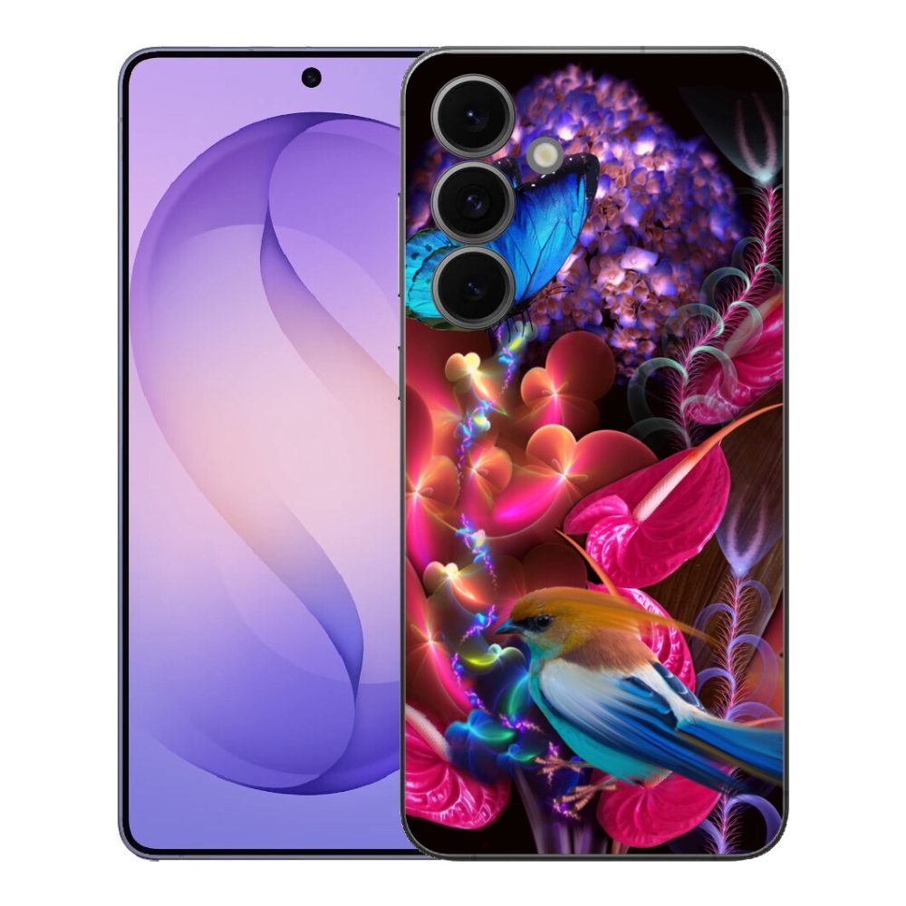 Gelový kryt mmCase na Samsung Galaxy S26 FE - barevné květiny