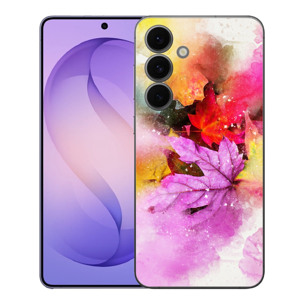 Gelový kryt mmCase na Samsung Galaxy S26 FE - barevné listy