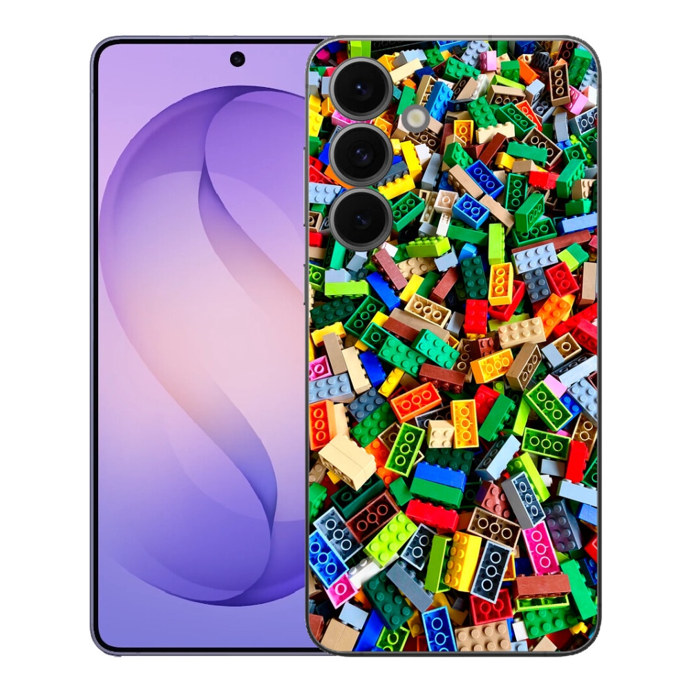 Gelový kryt mmCase na Samsung Galaxy S26 FE - barevné stavební kostky