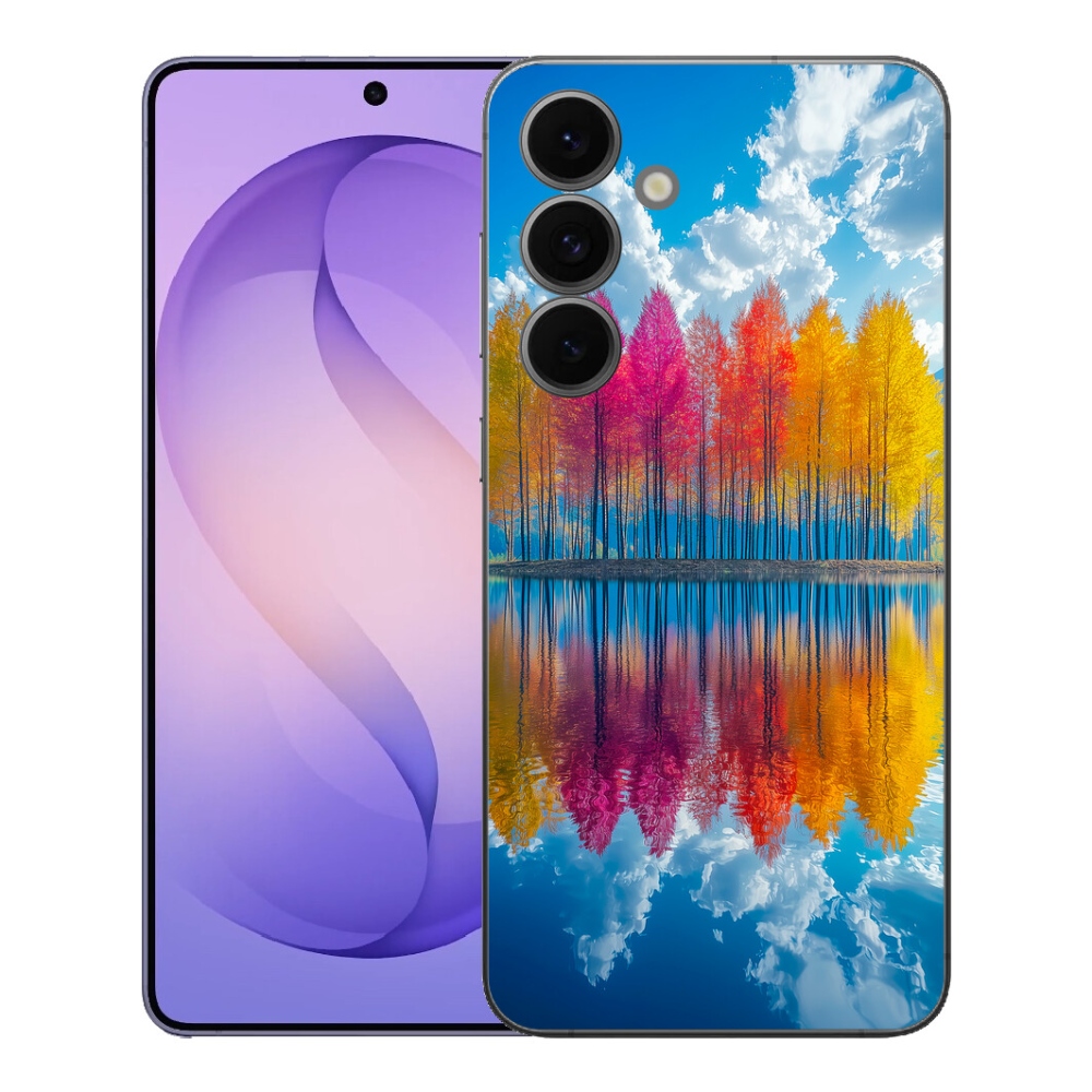Gelový kryt mmCase na Samsung Galaxy S26 FE - barevné stromy