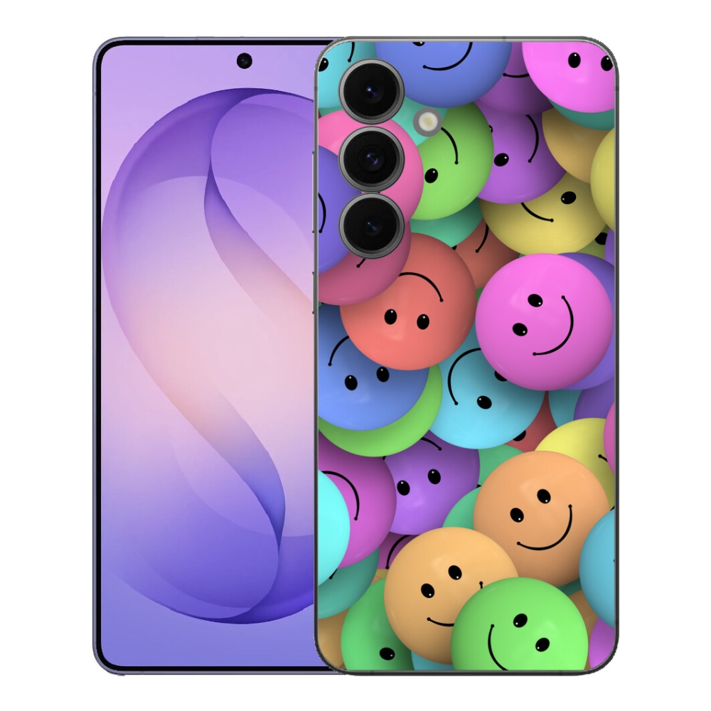 Gelový kryt mmCase na Samsung Galaxy S26 FE - barevní smajlíci