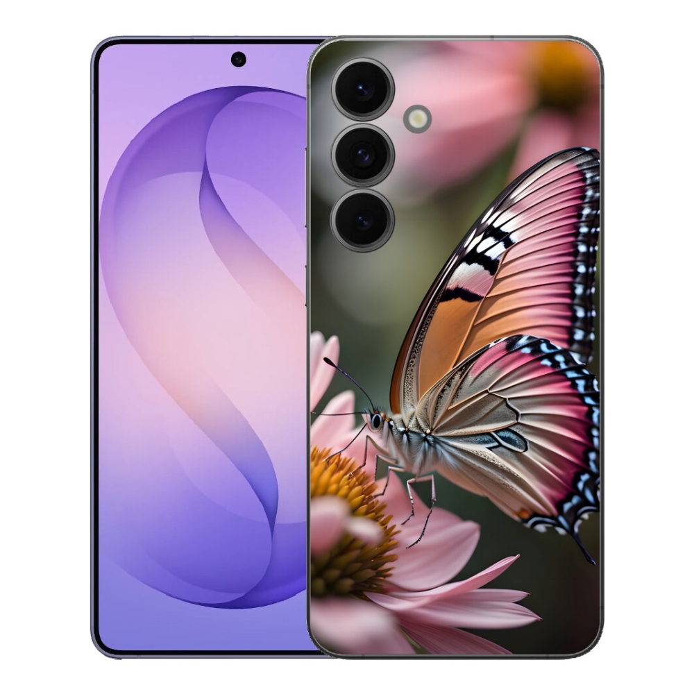 Gelový kryt mmCase na Samsung Galaxy S26 FE - barevný motýl