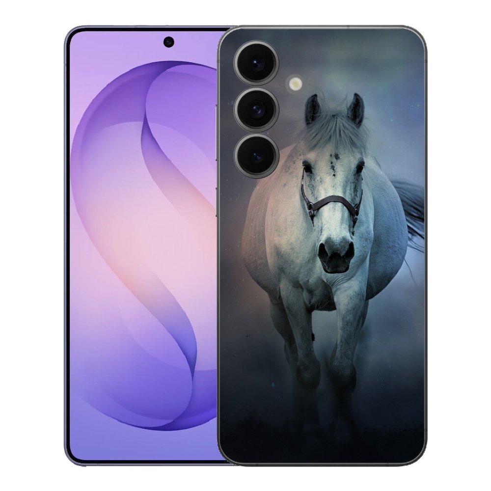 Gelový kryt mmCase na Samsung Galaxy S26 FE - běžící bílý kůň