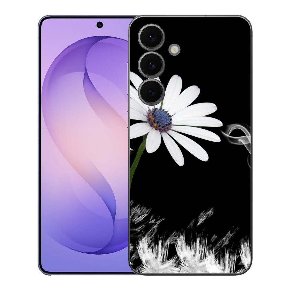 Gelový kryt mmCase na Samsung Galaxy S26 FE - bílá květina