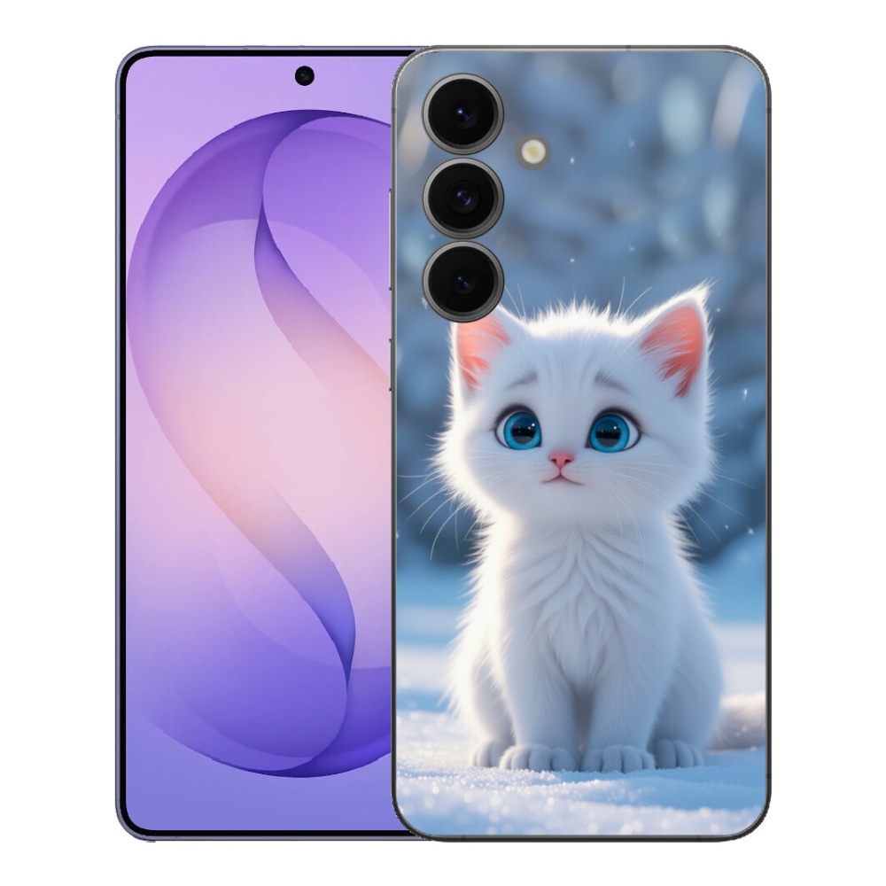 Gelový kryt mmCase na Samsung Galaxy S26 FE - bílé kotě 3