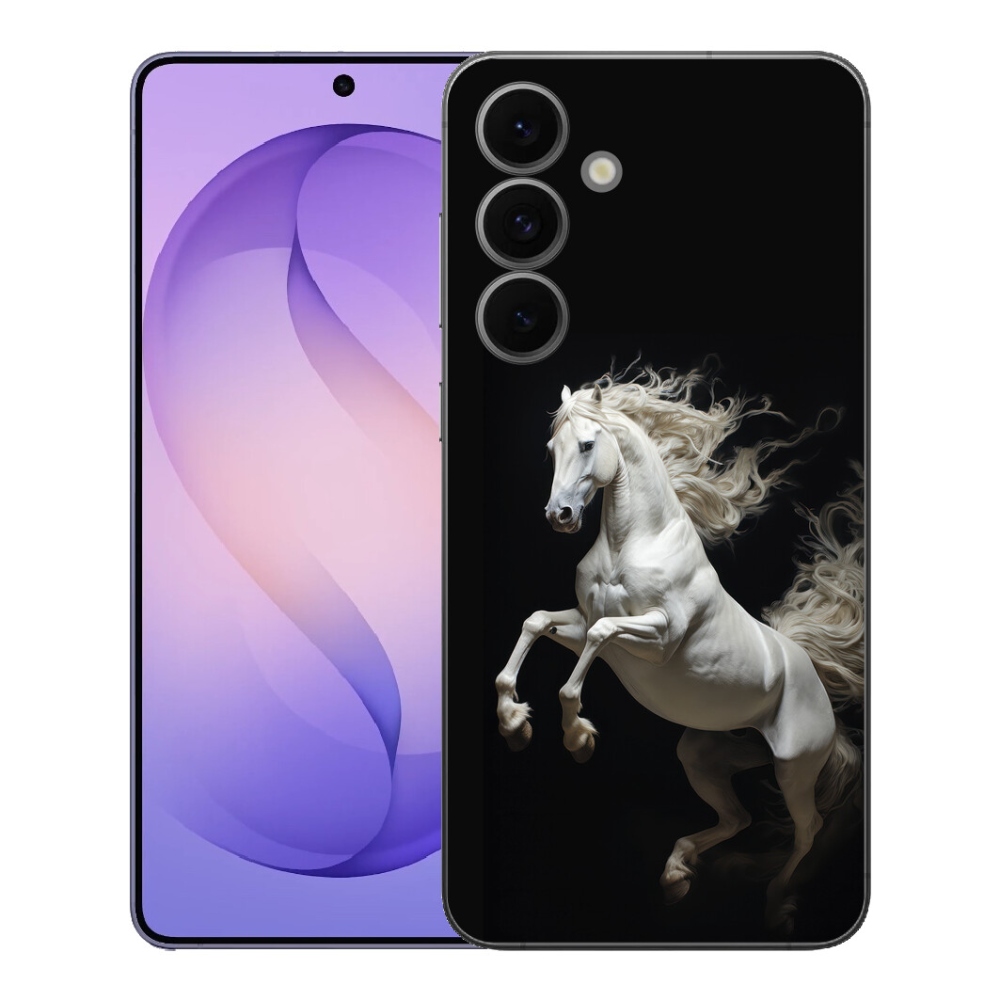 Gelový kryt mmCase na Samsung Galaxy S26 FE - bílý kůň 4