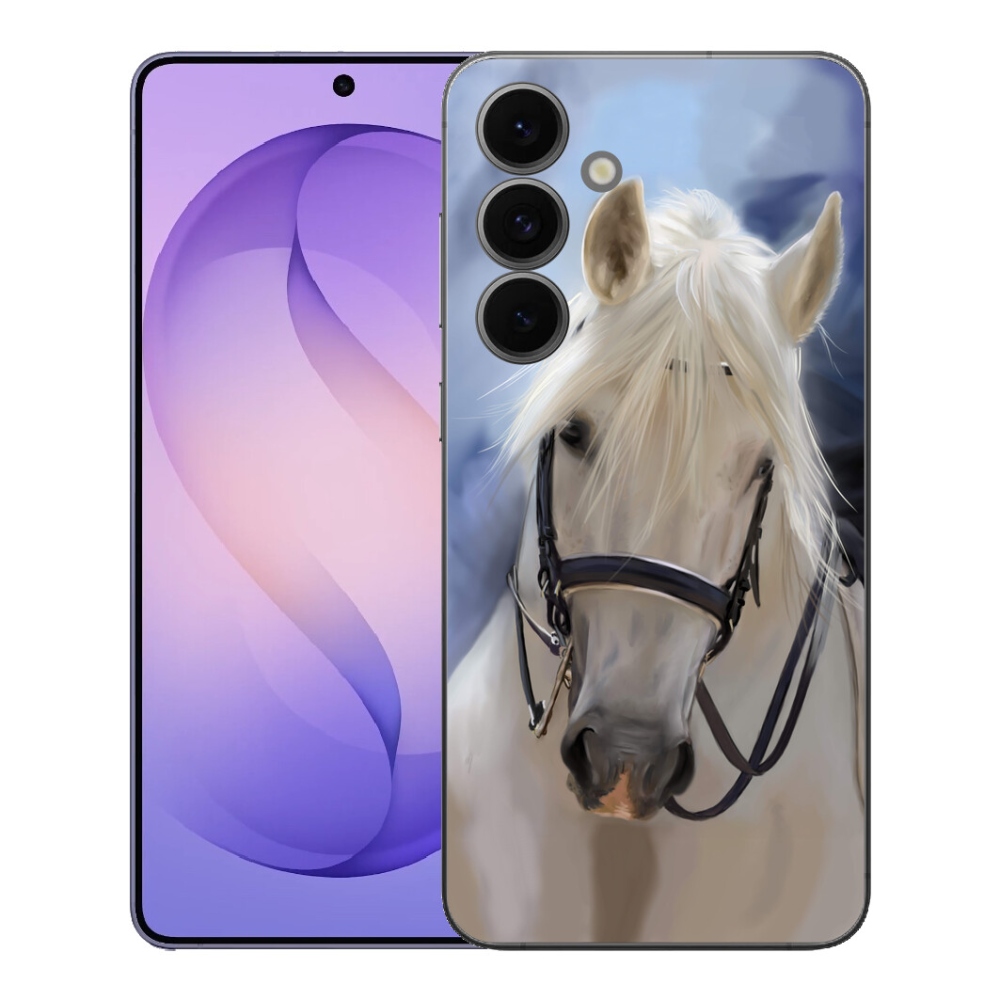 Gelový kryt mmCase na Samsung Galaxy S26 FE - bílý kůň