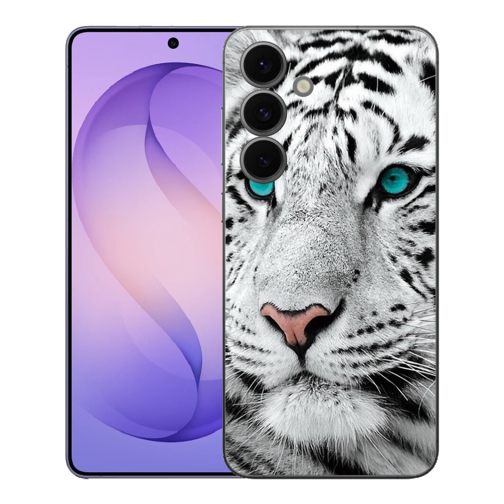 Gelový kryt mmCase na Samsung Galaxy S26 FE - bílý tygr