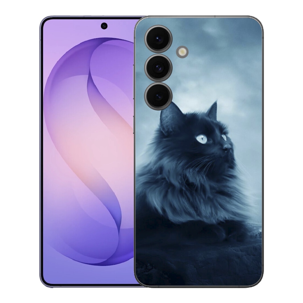 Gelový kryt mmCase na Samsung Galaxy S26 FE - černá kočka 1