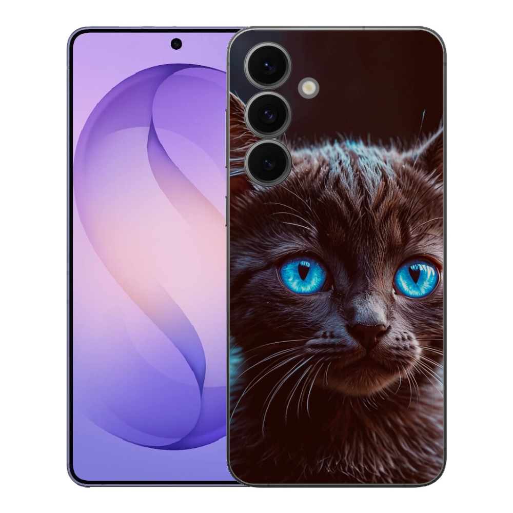 Gelový kryt mmCase na Samsung Galaxy S26 FE - černé kotě 2