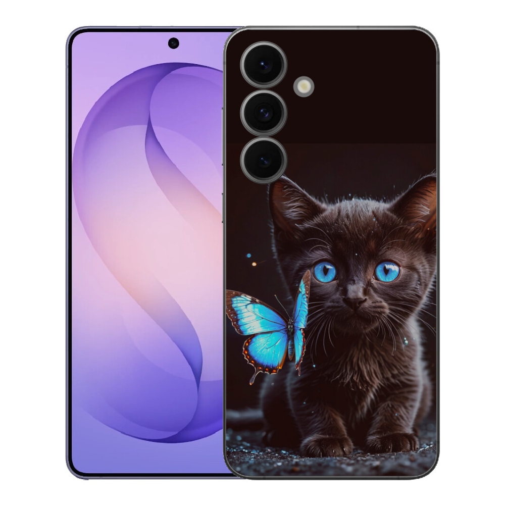 Gelový kryt mmCase na Samsung Galaxy S26 FE - černé kotě 3