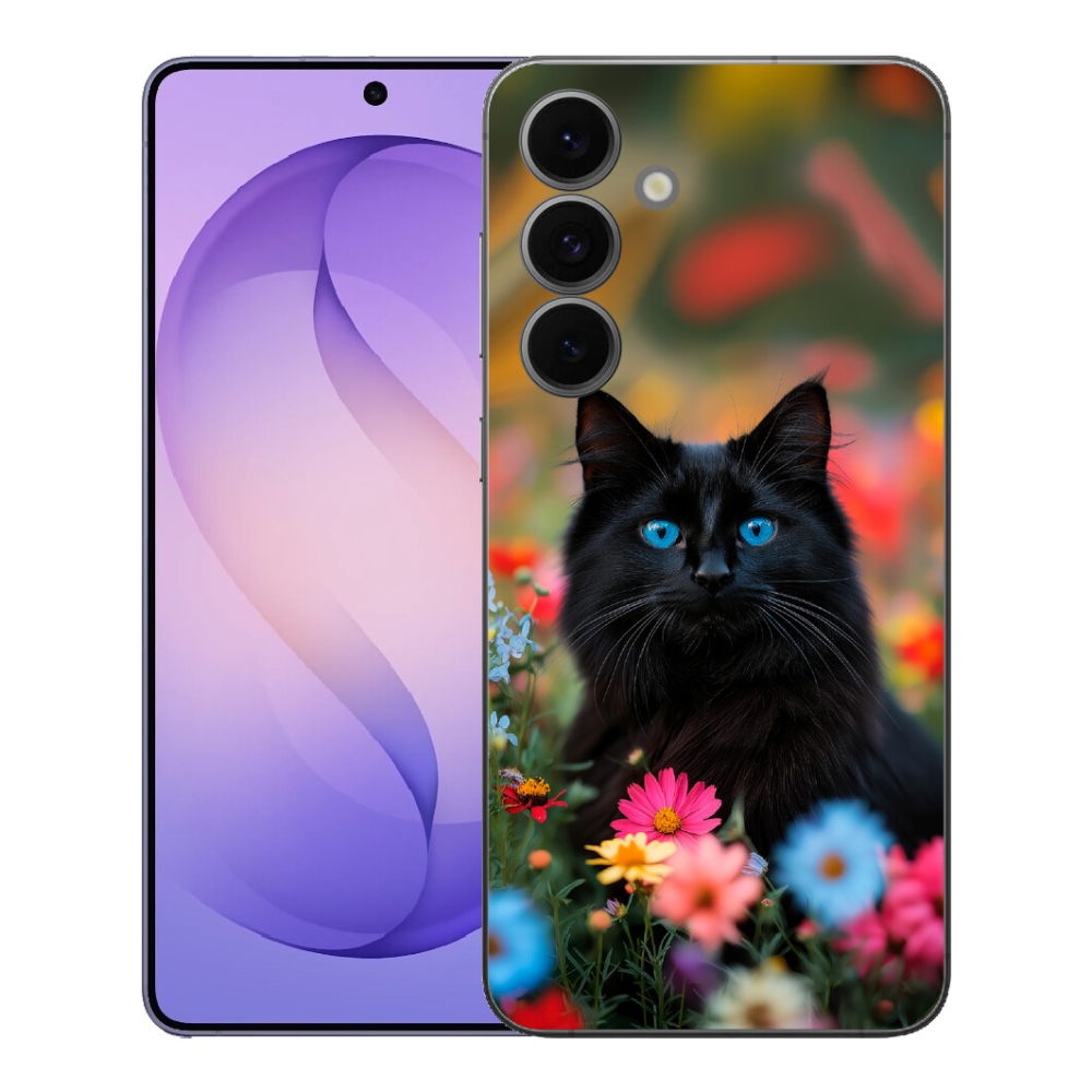 Gelový kryt mmCase na Samsung Galaxy S26 FE - černé kotě 4