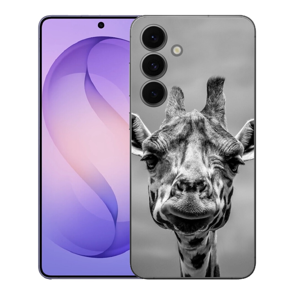 Gelový kryt mmCase na Samsung Galaxy S26 FE - černobílá žirafa