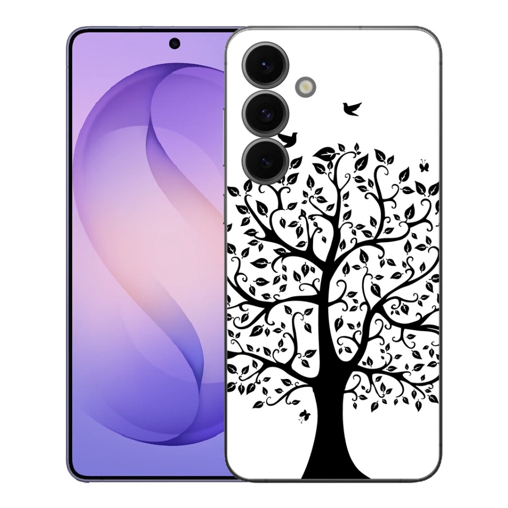 Gelový kryt mmCase na Samsung Galaxy S26 FE - černobílý strom