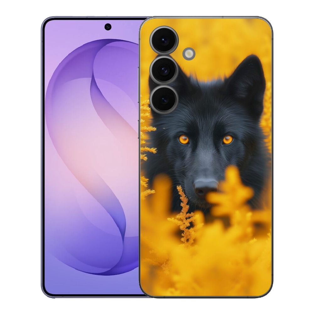 Gelový kryt mmCase na Samsung Galaxy S26 FE - černý vlk 2