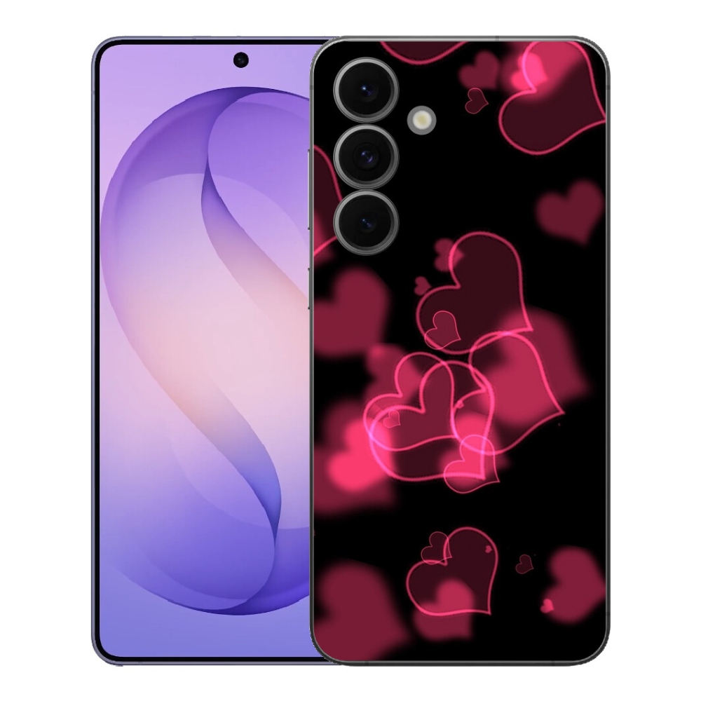 Gelový kryt mmCase na Samsung Galaxy S26 FE - červená srdíčka