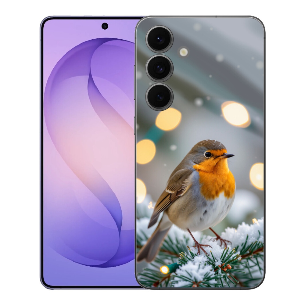 Gelový kryt mmCase na Samsung Galaxy S26 FE - červenka v zimě